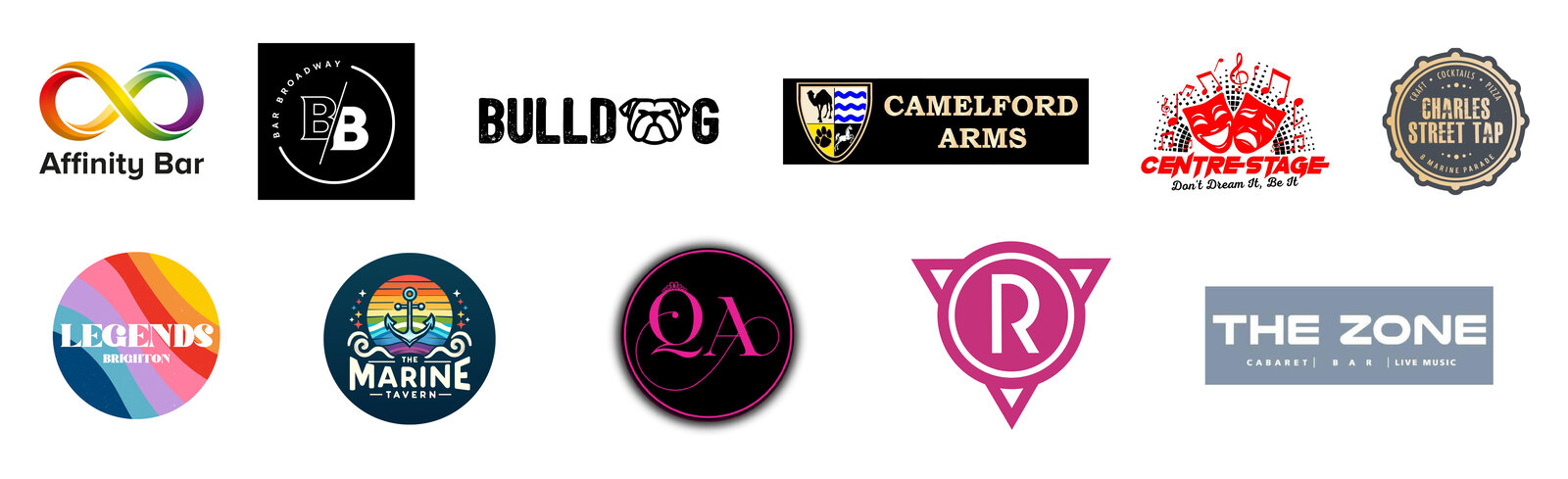 Collaborating venues: Affinity Bar, Bar Broadway, Bulldog, Camelford Arms, Centre Stage, Charles Street Tap, Legends, The Marine Tavern, QA, R Bar, The Zone